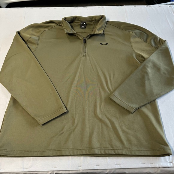 Oakley Other - Oakley Mens XXL Quarter Zip Pullover Olive Green Athletic‎ Mock Neck Regular Fit